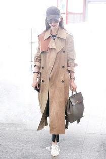 明星穿风衣图片,明星风采尽显街头